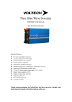 Voltec Pro Pure Sine Wave Owner`s manual