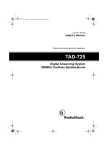 Radio Shack TAD-1010 Owner`s manual
