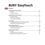 BURY EasyTouch Operating instructions