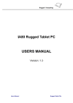 Rugged Computing IA80 Operating instructions