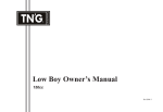 CMSI Inc. TN'G Low Boy Owner`s manual