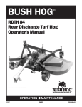 Bush Hog RDTH84 Operator`s manual