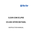 ClearCom WF-205 Instruction manual