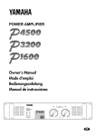 Yamaha P3200 Owner`s manual