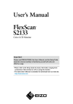 Eizo FlexScan S2133 User`s manual