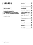 Siemens IEEE802.11 Operating instructions