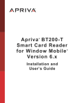 Apriva BT200 User`s guide