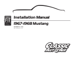 Classic AutoAir Perfect Fit-Elite Series Installation manual