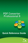 PDF Converter Professional Quick Reference Guide