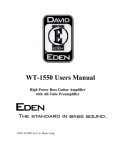 Eden WT1550 Specifications