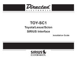 Directed Electronics TOY-SC1 Installation guide