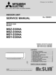 Mitsubishi Mr.Slim MSZ-D30NA Service manual