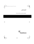 Radio Shack BTX-123 Owner`s manual