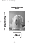 USE AND CARE GUIDE FOR MODEL MEK17W Express Cordless