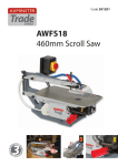 Axminster AWFS18 Operating instructions