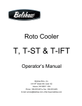 Belshaw Brothers 10-Tray Operator`s manual