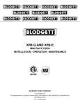 Blodgett XR8-G Specifications