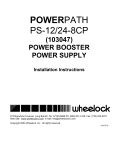 Wheelock POWERPATH PS-12-24-8 Instruction manual