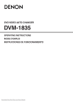 Denon DVM-1835 - DVD Changer Operating instructions
