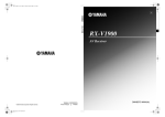 Yamaha RX-V1900 Owner`s manual