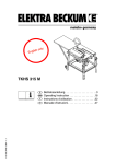 Elektra Beckum DH 315 Operating instructions