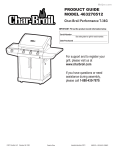 Char-Broil 463270512 Product guide