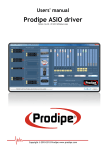 Using the ASIO Prodipe driver in your audio software