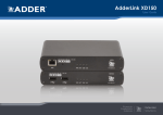 ADDER AdderLink XD150 User guide