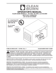 CLEAN BURN CB-1800 Operator`s manual