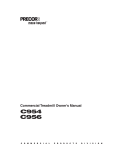 Precor C954i Owner`s manual