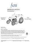 Alto 772 Operator`s manual