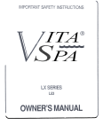 Vita Spa LX series Owner`s manual