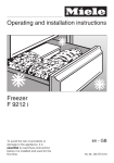 Operating and installation instructions Freezer F 9212 i