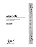 Apogee ensemble User`s guide