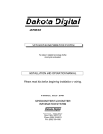 Dakota Digital 2000 Series Installation manual
