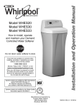 Whirlpool WHES33 Specifications