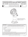 Mr. Heater MH80CVNG Operating instructions