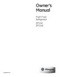 Monogram ZIFS240 Owner`s manual