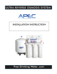 APEC ULTRA REVERSE OSMOSIS SYSTEM Owner`s manual