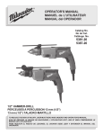 Milwaukee 5381-20 Operator`s manual