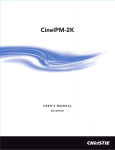 Christie CineIPM-2K User`s manual