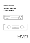 AVM EVOLUTION CD 3.2 Operating instructions