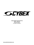 CYBEX Eagle Overhead Pres Owner`s manual