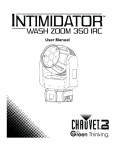 Chauvet Intimidator Wash Zoom 350 IRC User manual