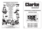 Clarke 260TE Instruction manual