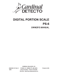 Detecto PS-6A Owner`s manual