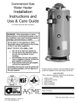 American Water Heater DCG Use & care guide