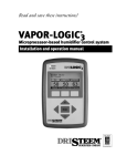 DriSteem Vapor-logic3 Operating instructions