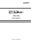 Roland PNC-950 User`s manual