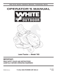 White Outdoor 769 Operator`s manual